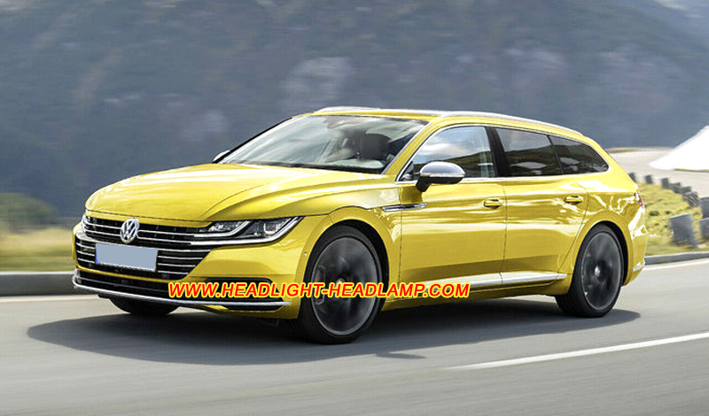 2017-2020 VW Volkswagen Arteon Shooting Brake Headlight Lens Cover Yellowish Scratched Lenses Crack Cracked Broken Fading Faded Fogging Foggy Haze Aging Replace Repair