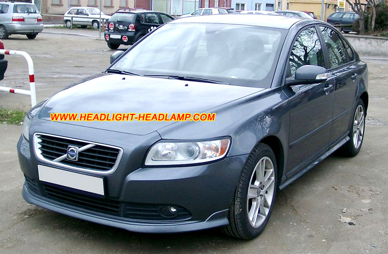 Volvo V50 Headlight Lens Cover Yellowish Scratched Lenses Crack Cracked Broken Fading Faded Fogging Foggy Haze Aging Replace Repair