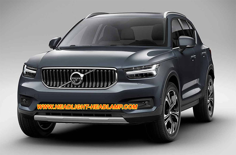 Volvo XC40 Full LED  Headlight Lens Cover Yellowish Scratched Lenses Crack Cracked Broken Fading Faded Fogging Foggy Haze Aging Replace Repair