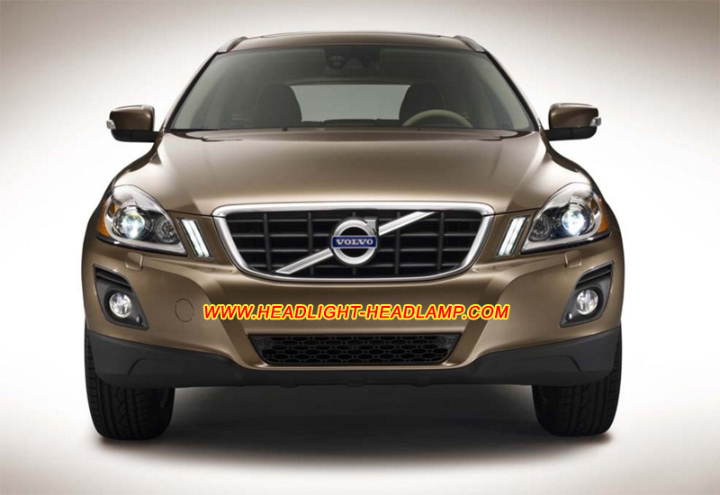 Volvo XC60 Xenon Headlight Lens Cover Yellowish Scratched Lenses Crack Cracked Broken Fading Faded Fogging Foggy Haze Aging Replace Repair