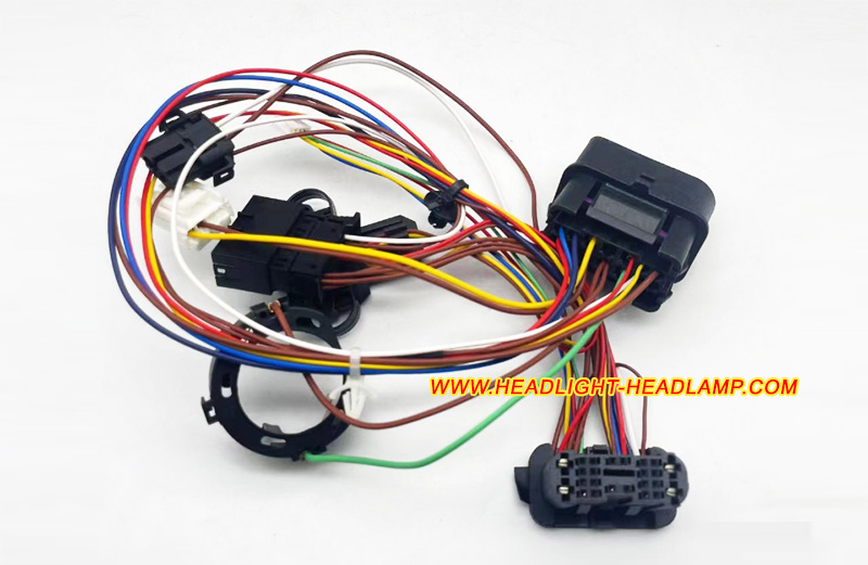 2009-2012 A6 C6 HID AFS Bi-Xenon Headlight DRL Assembly Inside Lamp Wire Wiring Harness Cable Loom Plug Trunk Wireing 