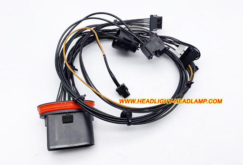 2010-2013 Audi A8 D4 Headlight Assembly Inside Lamp Wire Wiring Harness Cable Loom Plug Trunk Wireing Kits 
