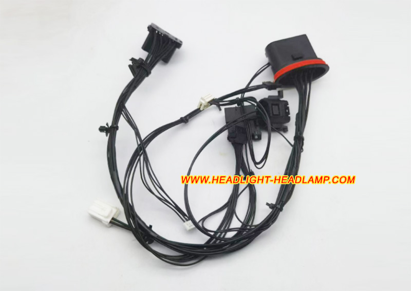 2011-2014 VW Touareg 7P Headlight Assembly Inside Lamp Wire Wiring Harness Cable Loom Plug Trunk Wireing Kits 